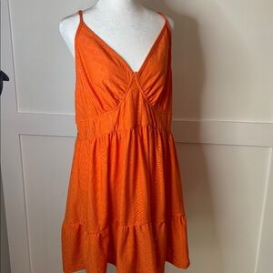 Vibrant Orange Sleeveless coverup size XL